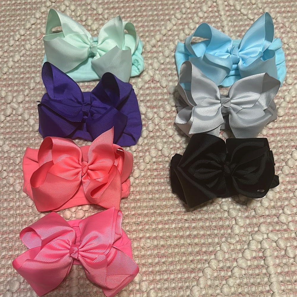 Colorful Kids Hair Bow Set